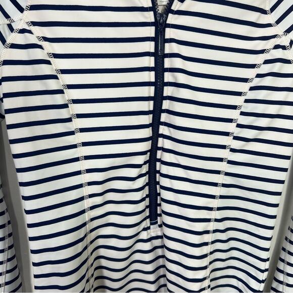 Cabana Life Navy striped zipup Unisuit 50+UPF Size Large NWT - Picture 5 of 12